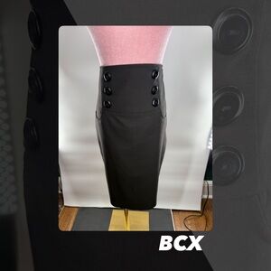 EUC BCX Button Detail Pencil Skirt